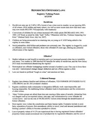 Registry Talking Points, flier, RSOL