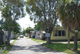 Entrance to the mobile home park of Florida Justice Transitions