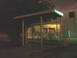 Rain shelter for registered man's encampment